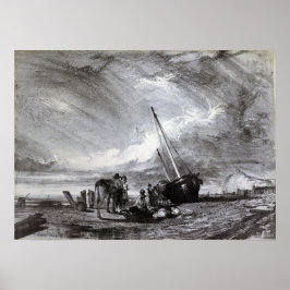 Moran - Beached Fishing Boat 1864 Poster