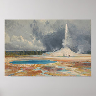 Moran - Castle Geyser Upper Geyser Park Poster