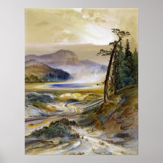 Moran - Excelsior Geyser Yellowstone Park Poster (Framsidan)