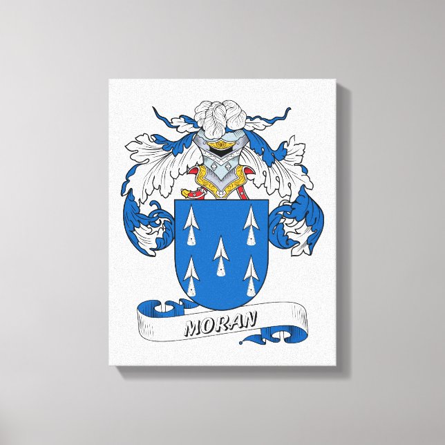 Moran Family Crest Canvastryck (Framsida)