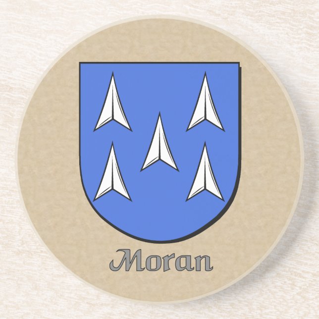Moran Heraldic Shield Underlägg Sandsten (Framsidan)