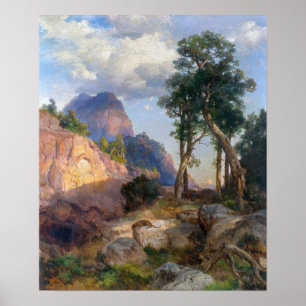 Moran - Mountain Lion In Grand Canyon Poster