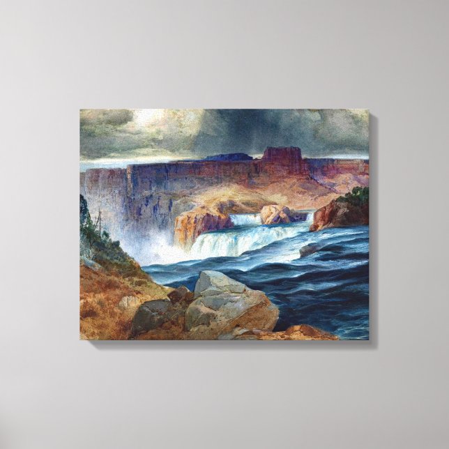 Moran Shoshone Falls Idaho Painting Canvastryck (Framsida)
