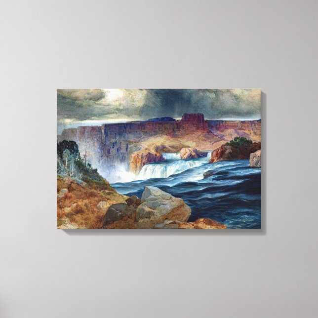 Moran Shoshone Falls Idaho Painting Canvastryck (Framsida)