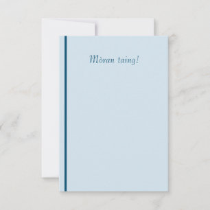 Mòran som taing skotsk Gaelic, tackar dig att Tack Kort