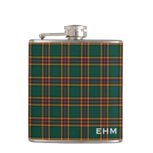 Moran Tartan Monogram Mörk grönt Pached Fickplunta