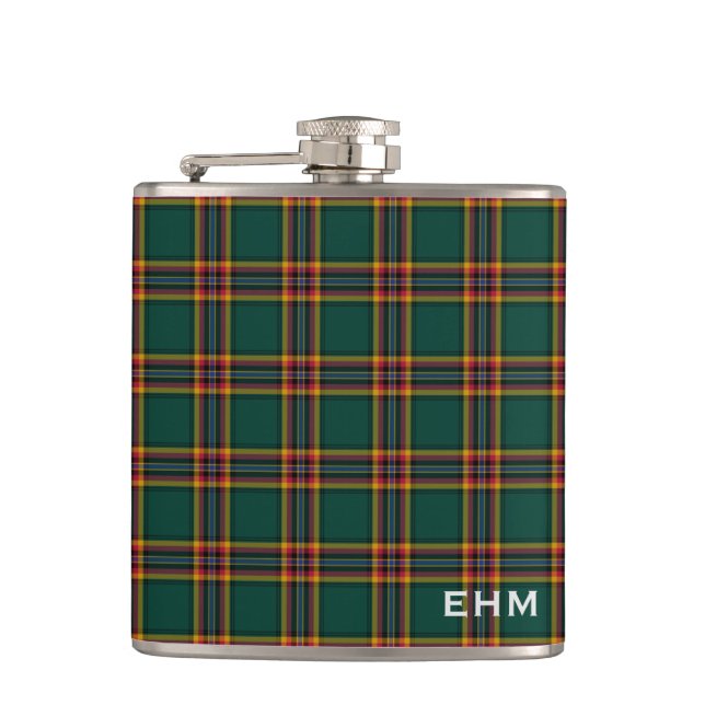 Moran Tartan Monogram Mörk grönt Play Fickplunta (Framsidan)
