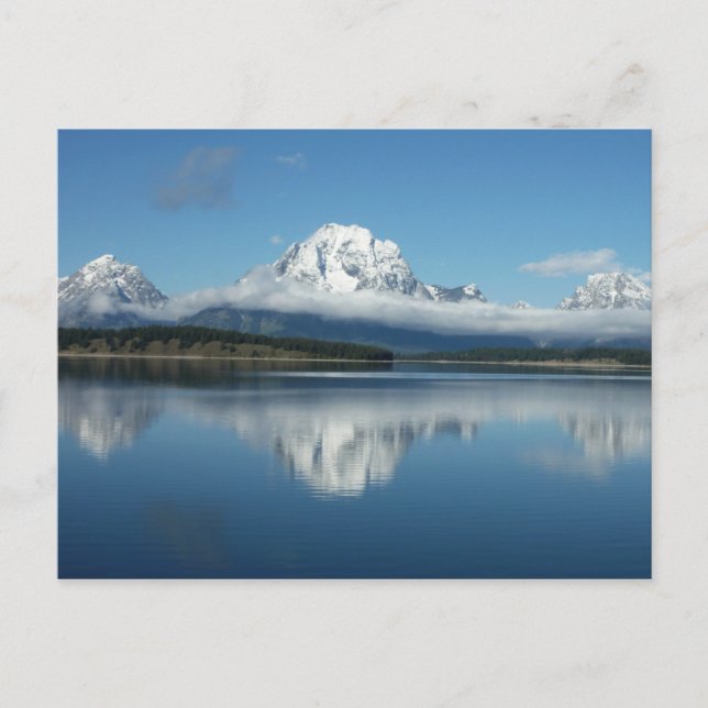 Moranens reflektion i Grand Teton Vykort (Framsida)