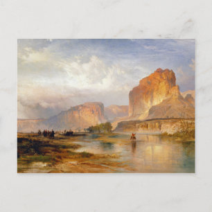 Moranska klippor av Grönt River Painting Vykort