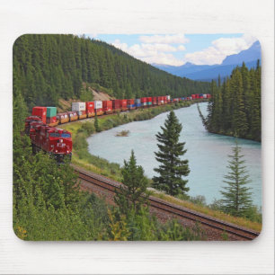 Morants Curve Railway and Bow River Mouse Pad Musmatta