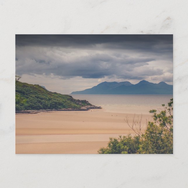 Morar-stranden och ön Eigg Helg Vykort (Framsida)