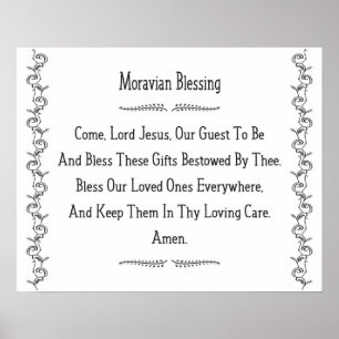 Moravian Blessing - Old Salem Prayer Religiösa Poster