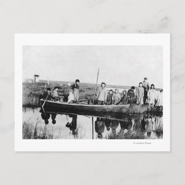 Moravian Uppdrag Station på Kuskokwim Vykort (Framsida)