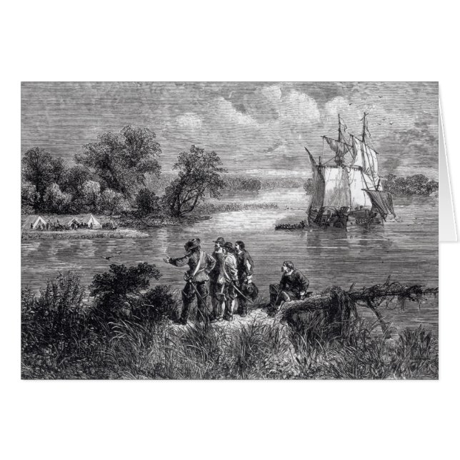 Moraviansen som stiger Delaware Hälsningskort (Framsidan Horizontal)