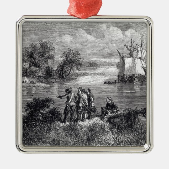 Moraviansen som stiger Delaware Julgransprydnad Metall (Framsidan)