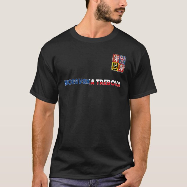 Moravska Trebova Czech Republic Heart Flagga Jacka T Shirt (Framsida)