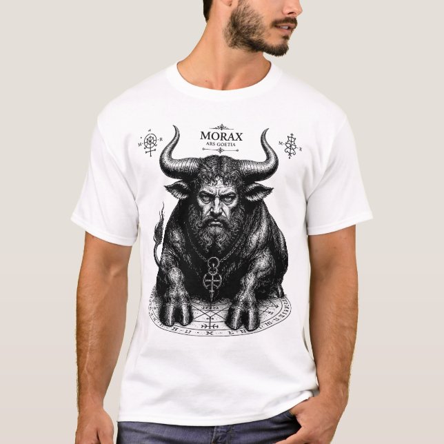 Morax Den Goetiska Väktaren Vaknar T Shirt (Framsida)