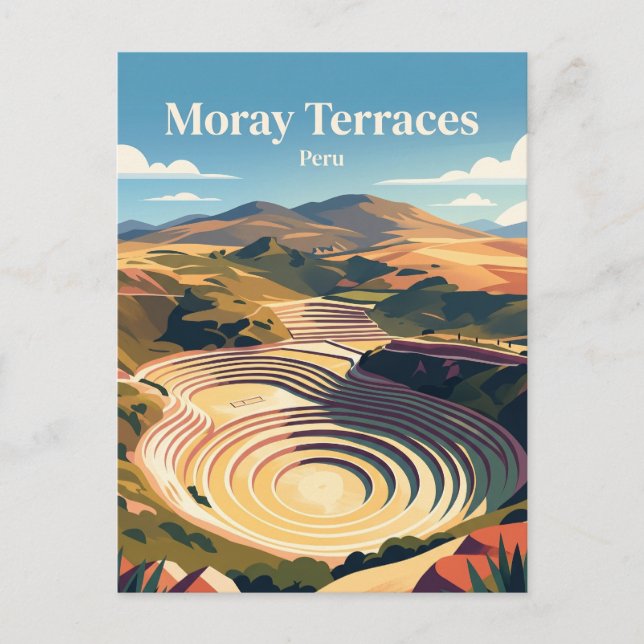 Moray arkeologiska plats Peru Vykort (Framsida)