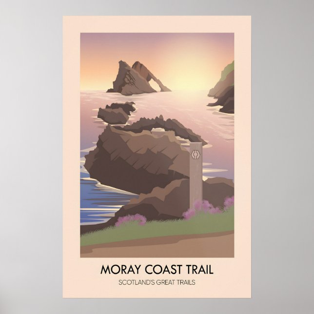 Moray Coast Trail Scotlands Great Trails Affisch (Framsidan)