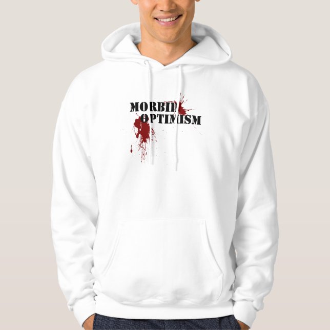 Morbid optimismSplatterHoodie Sweatshirt (Framsida)