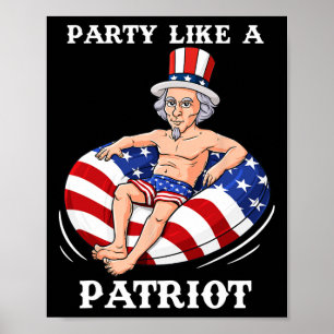 Morbror Sam 4:e juli USA Patriot Roligt Poster