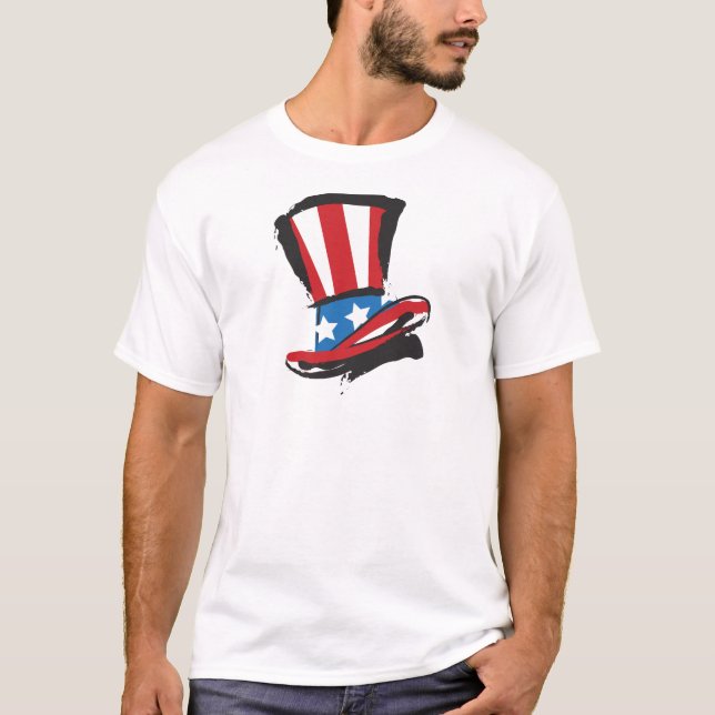 Morbror Sam Hat Tee Shirt (Framsida)