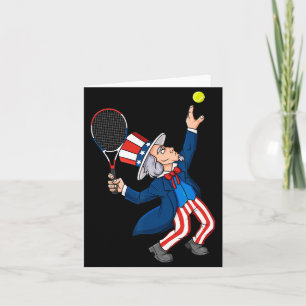 Morbror Sam Tennis 4:e juli Patriotic Boys Girls Kort