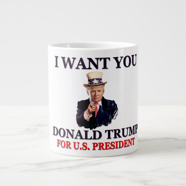 Morbror Sam Trump för president Jumbo Mugg (Framsidan)