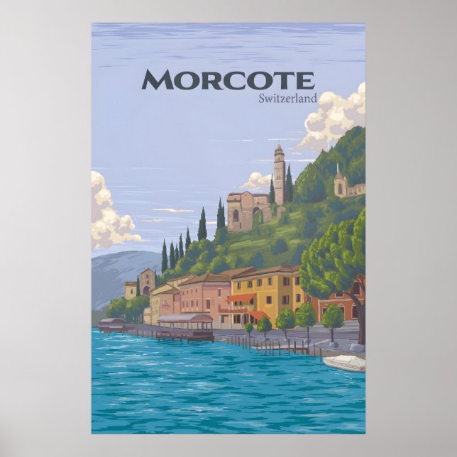 Morcote Schweiz Resemotiv Poster (Framsidan)