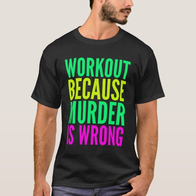 Mord är fel kvinnoövning t shirt (Framsida)