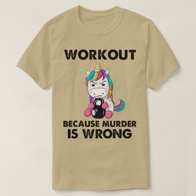 Mord är fel, Unicorn Fitness Wo T Shirt (Design framsida)