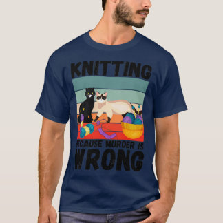 Mord är fel Vintage Katt T Shirt