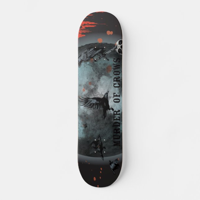 mord-av-kråkor skateboard bräda 21,5 cm (Framsida)