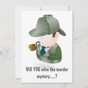 Mord och mysterieinbjudan inbjudningar