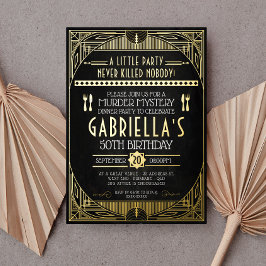 Mord och mysterium Party födelsedag - inbjudan til