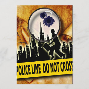 Mord och mysterium stulna scrollsar på födelsedage inbjudningar