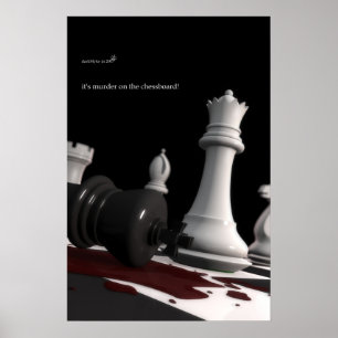 Mord på Chessboard - Skriv ut Poster