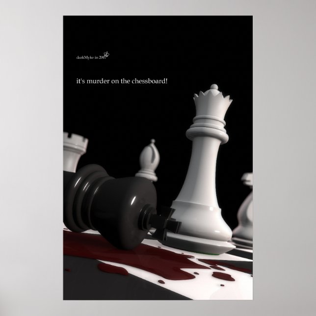 Mord på Chessboard - Skriv ut Poster (Framsidan)