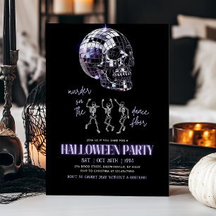 Mord på Dance Golv Halloween Disco Party Inbjudningar