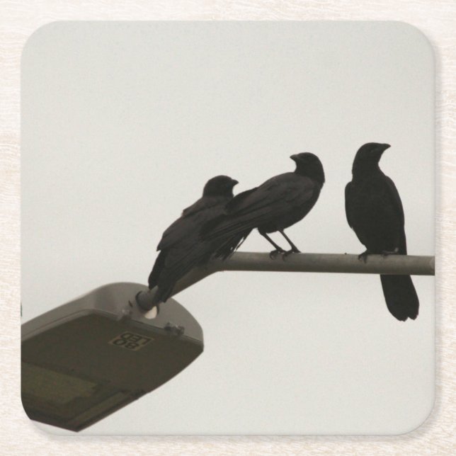 Mord på gatans pappra skylt underlägg papper kvadrat (Framsidan)