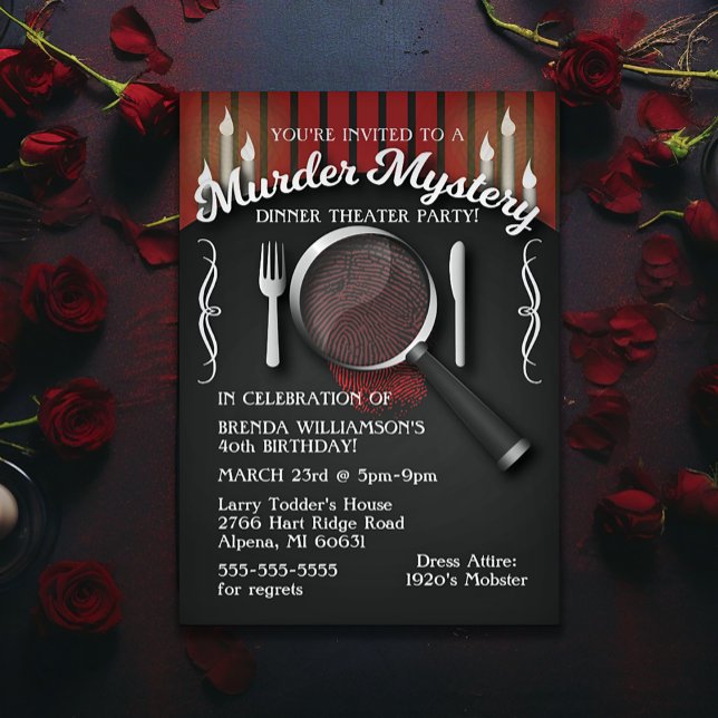 Mord på inbjudan till Mammusslingfest på teaterfes (Murder Mystery Invitation)