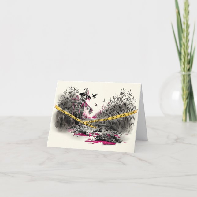 Mord på Kråkor Illustration Kort (Framsida)