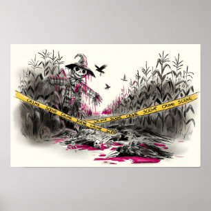 Mord på Kråkor Illustration Poster