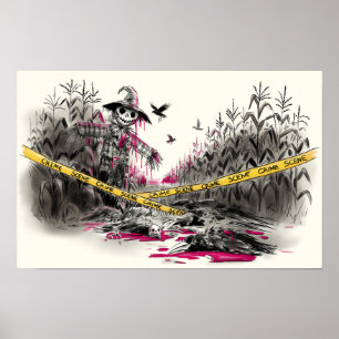 Mord på Kråkor Illustration Poster