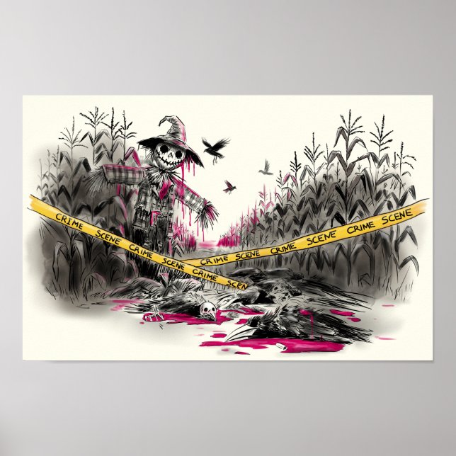 Mord på Kråkor Illustration Poster (Framsidan)