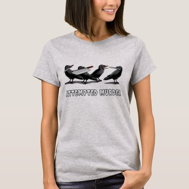 Mord på kråkor, mordförsök t shirt (Framsida)