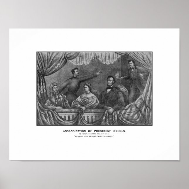 Mord på president Lincoln Poster (Framsidan)