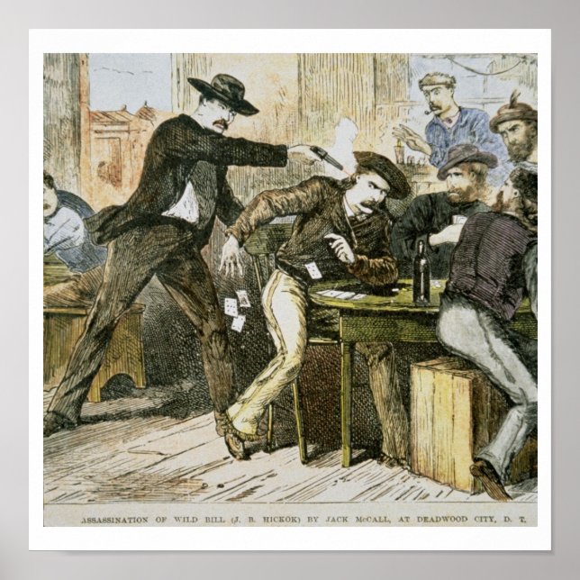 Mord på Vild Bill (W.B. Hickok) efter Jack Poster (Framsidan)