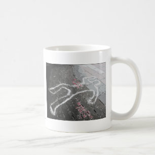 Mord runt om här sent kaffemugg