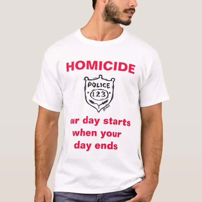 MORD vår dag startar när ditt… Tee (Framsida)
